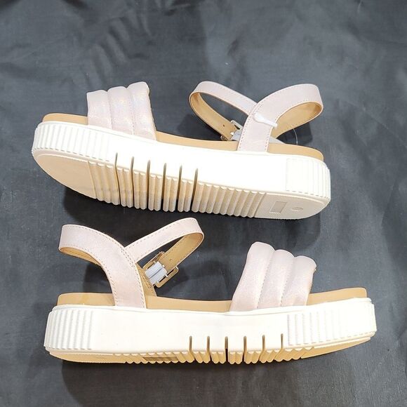 BRAND NEW SUGAR OPEN TOE ADJUSTABLE BUCKLE ANKLE STRAP WEDGE GIRL SANDAL - Picture 5 of 14